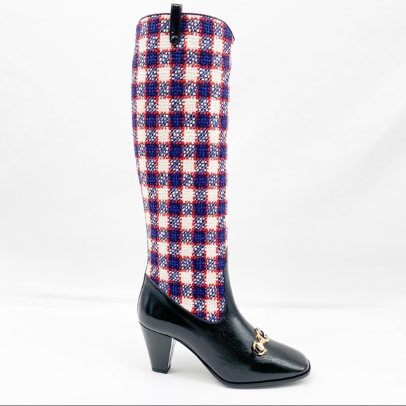 2019 F/W Gucci Zumi Check Tweed Knee Boot 🔥🔥😳 - Picture 3 of 16